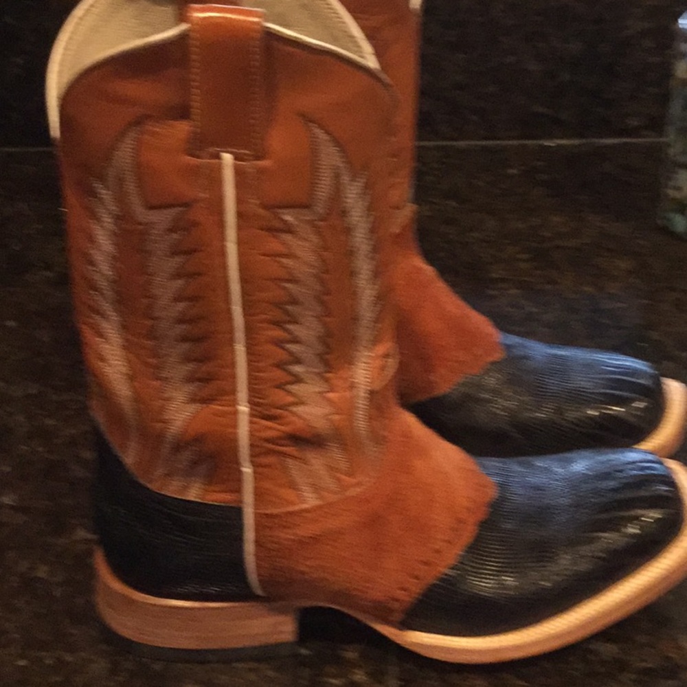 Cowboy boots western rodeo showmanship custom buckaroo cowgirl reining horse sho - Picture 4 of 16